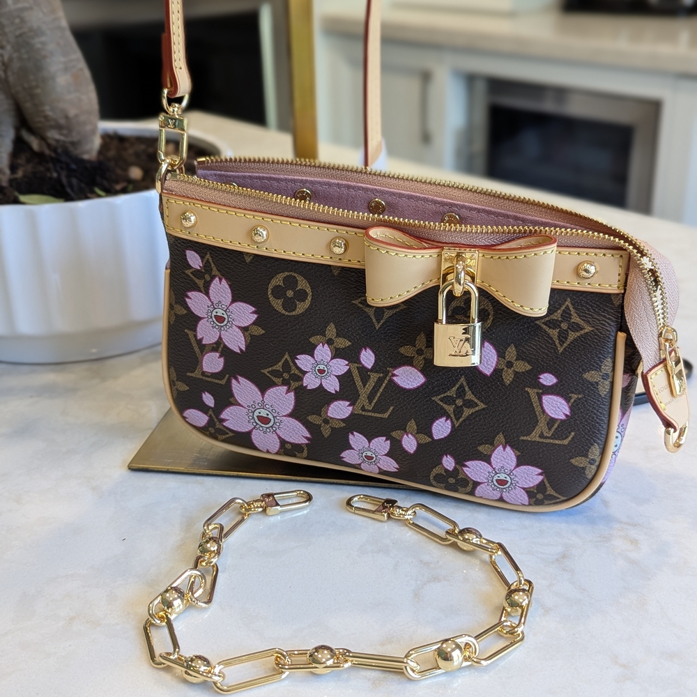 Pink Floral Monogram Petite Handbag